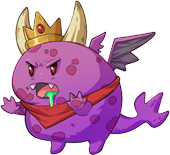 Purple dragon character