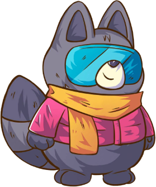 Winter cat with scarf